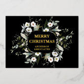 Carte De Vœux En Aluminium Logo de l'entreprise Elegant Luxe Véritable Or (Recto)