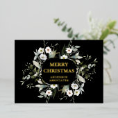 Carte De Vœux En Aluminium Logo de l'entreprise Elegant Luxe Véritable Or (Debout devant)