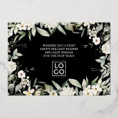 Carte De Vœux En Aluminium Logo de l'entreprise Elegant Luxe Véritable Or (Verso)