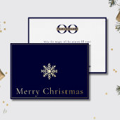 Carte De Vœux En Aluminium Logo d'entreprise Élégant Joyeux Noël