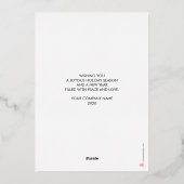 Carte De Vœux En Aluminium Logo Photo Clean White Minimalist Business 2026 (Verso)