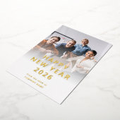 Carte De Vœux En Aluminium Logo photo de l'entreprise Code QR Bonne année 202 (Rotation)