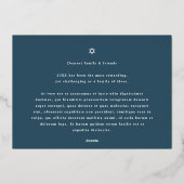 Carte De Vœux En Aluminium Love Light Latkes Hanukkah Photo (Verso)