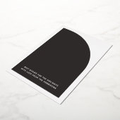 Carte De Vœux En Aluminium Luxe Noel Noir & Blanc Demi-Arch Réel (Rotation)