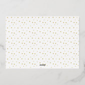 Carte De Vœux En Aluminium Mains d'or Écrit Joyeux Noël Photo (Verso)