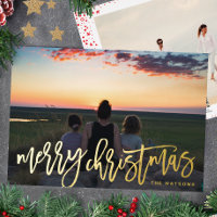 Mains d'or Écrit Joyeux Noël Photo