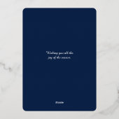 Carte De Vœux En Aluminium Maisons de Noël (Verso)