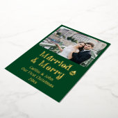 Carte De Vœux En Aluminium Marié Merry Newlyweets 1er Noël Custom Green (Rotation)