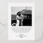 Carte De Vœux En Aluminium Marié moderne et Joyeux Script de Noël (Verso)