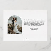 Carte De Vœux En Aluminium Mariés et Gai Mariage de Nouveaux Mariés (Verso)