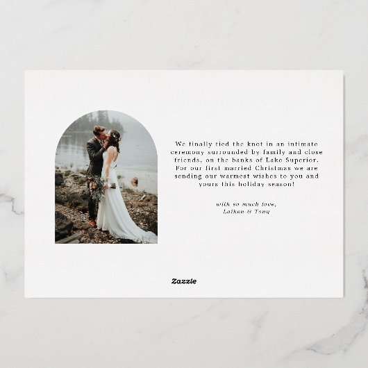 Carte De Vœux En Aluminium Mariés et Gai Mariage de Nouveaux Mariés (Verso)