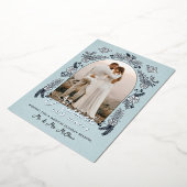 Carte De Vœux En Aluminium Mariés et Joyeux Noël Arche de photo de mariage (Rotation)