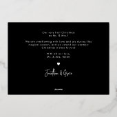 Carte De Vœux En Aluminium Mariés & Joyeux Typographie Élégante Moderne (Verso)