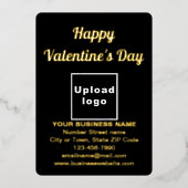 Carte De Vœux En Aluminium Marque Black Business sur Valentine (Recto)