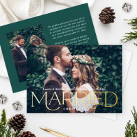 Marry Christmas Elegant Gold Mariage Photo