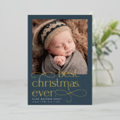 Carte De Vœux En Aluminium Meilleur Noël Jour férié (Debout devant)