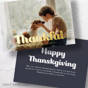 Carte De Vœux En Aluminium Merci Bon thanksgiving Moderne Photo Simple