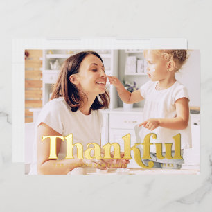 Carte De Vœux En Aluminium Merci Bon thanksgiving Moderne Simple Photos