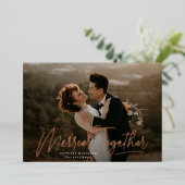 Carte De Vœux En Aluminium Merrier Ensemble Calligraphie (Debout devant)