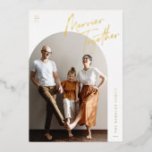 Carte De Vœux En Aluminium Merrier Together Arch Photo Noël (Recto)