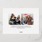 Carte De Vœux En Aluminium Merriest Modern Gold Texte Black Photo (Verso)