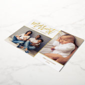 Carte De Vœux En Aluminium Merriest Real Gold Foil 2 Photo Noël (Rotation)