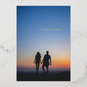 Carte De Vœux En Aluminium Merry & Bright Minimal (Recto)