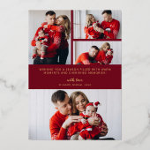 Carte De Vœux En Aluminium Merry Christmas Decorative Lettering Swirl (Verso)