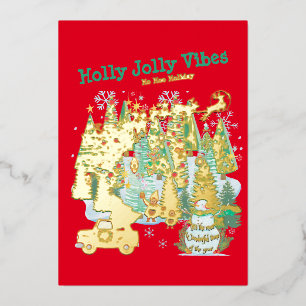Carte De Vœux En Aluminium Mikitiez classiqueblancnoel lumière jollyholly