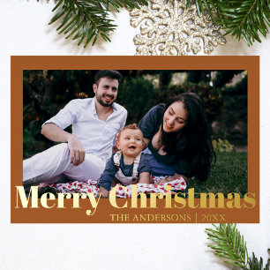 Carte De Vœux En Aluminium Mini Joyeux Noël Gingerbread Famille de photos