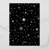 Carte De Vœux En Aluminium Mini Joyeux script de Noël (Verso)