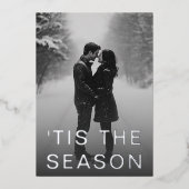 Carte De Vœux En Aluminium Miniature moderne de neige photo complète (Recto)