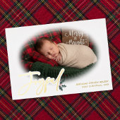 Carte De Vœux En Aluminium Minimal Baby First Christmas Joyful