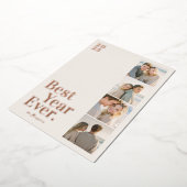 Carte De Vœux En Aluminium Minimal Best Year Ever New Year (Rotation)