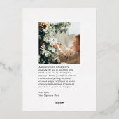 Carte De Vœux En Aluminium Minimal Blue Border Photo Elegant Christmas (Verso)