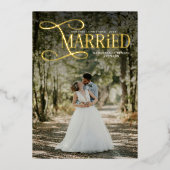 Carte De Vœux En Aluminium Minimal First Christmas Married Couples 2 Photos (Recto)