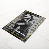 Carte De Vœux En Aluminium Minime simple photo élégant Noël (Rotation)