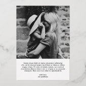 Carte De Vœux En Aluminium Minime simple photo élégant Noël (Verso)