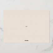 Carte De Vœux En Aluminium Minuscule, donc très joli Rose beige or (Verso)