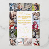 Carte De Vœux En Aluminium Minuscule quel an photo collage Noël (Recto)