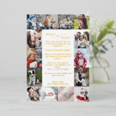 Carte De Vœux En Aluminium Minuscule quel an photo collage Noël (Debout devant)