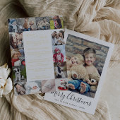 Carte De Vœux En Aluminium Minuscule quel an photo collage Noël