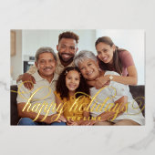 Carte De Vœux En Aluminium Modèle de Noël Sage Écriture Simple (Recto)