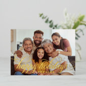 Carte De Vœux En Aluminium Modèle de Noël Sage Écriture Simple (Debout devant)