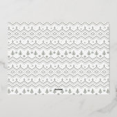 Carte De Vœux En Aluminium Modèle de Noël Sage Écriture Simple (Verso)