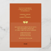 Carte De Vœux En Aluminium Modern Chic Ajouter Faire-part de mariage photo (Verso)