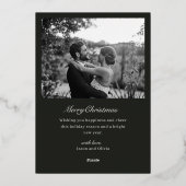 Carte De Vœux En Aluminium Modern Classic Gold Foil Married and Bright (Verso)