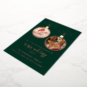 Carte De Vœux En Aluminium Modern Festive Pet Photos Christmas (Rotation)