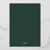 Carte De Vœux En Aluminium Modern Minimal Script Arch Photo Green Christmas (Verso)