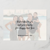 Carte De Vœux En Aluminium Modern Photo Typography Rosh Hashanah New Year (Verso)